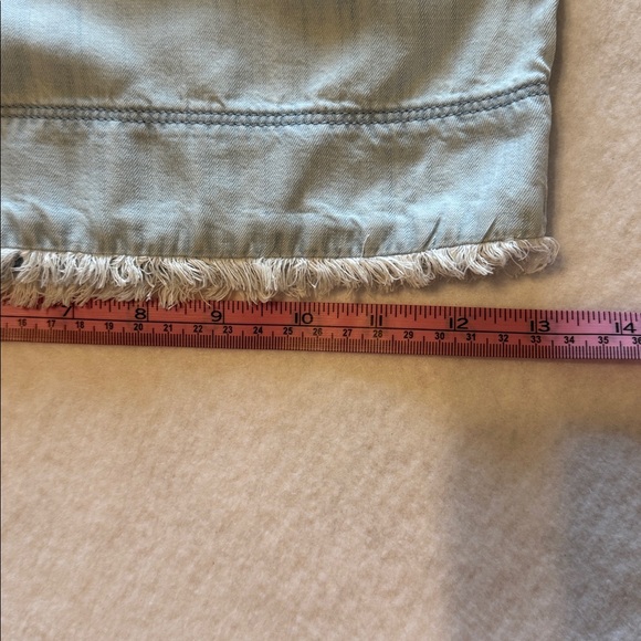 Anthropologie Cloth and Stone Cropped Wide Leg Pants. Lyocell Raw Hem Size Large - Picture 7 of 8